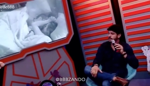 Ex-BBB Lucas é 'forçado' a assistir e analisar vídeo quente de Jéssica e Kaysar