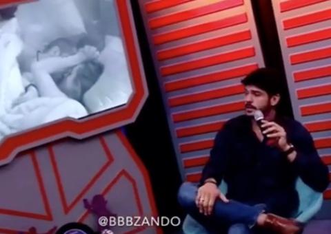 Ex-BBB Lucas é 'forçado' a assistir e analisar vídeo quente de Jéssica e Kaysar