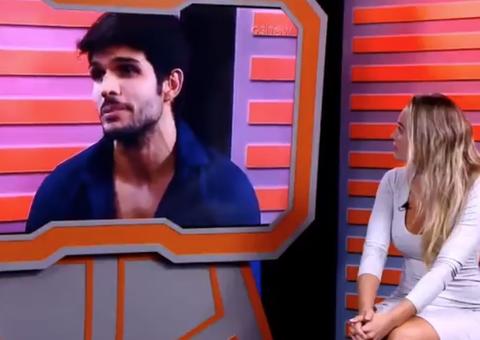 Veja reação de Jéssica ao ver vídeo de Lucas confirmando carícia debaixo do edredom 