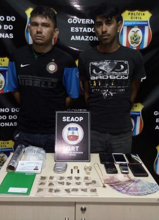 Na casa de sogra, 'colegas' são presos acusados de tráfico em Manaus