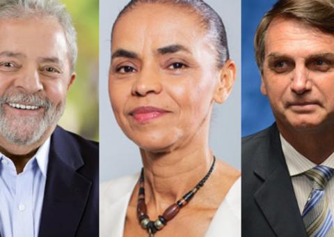 Eleições 2018: Após prisão, Lula cai e Marina se aproxima de Bolsonaro