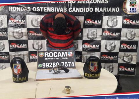 Suspeito de tentar matar mulher a tiros é preso com arma em Manaus