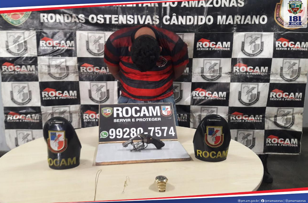 Suspeito de tentar matar mulher a tiros é preso com arma em Manaus