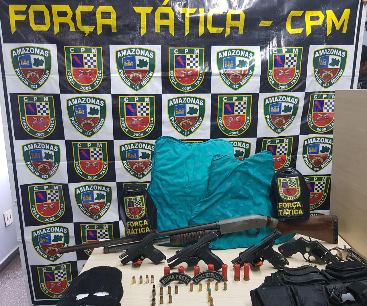 Tiroteio intenso entre polícia e bandidos termina com 9 presos em Manaus