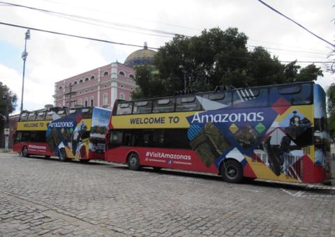Governo lança ônibus City Tour AmazonBus para excursão turística em Manaus