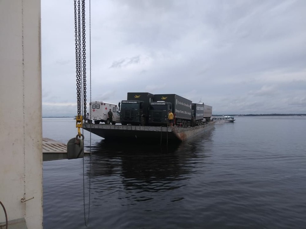 Comboio para assistência a imigrantes venezuelanos chega em Manaus