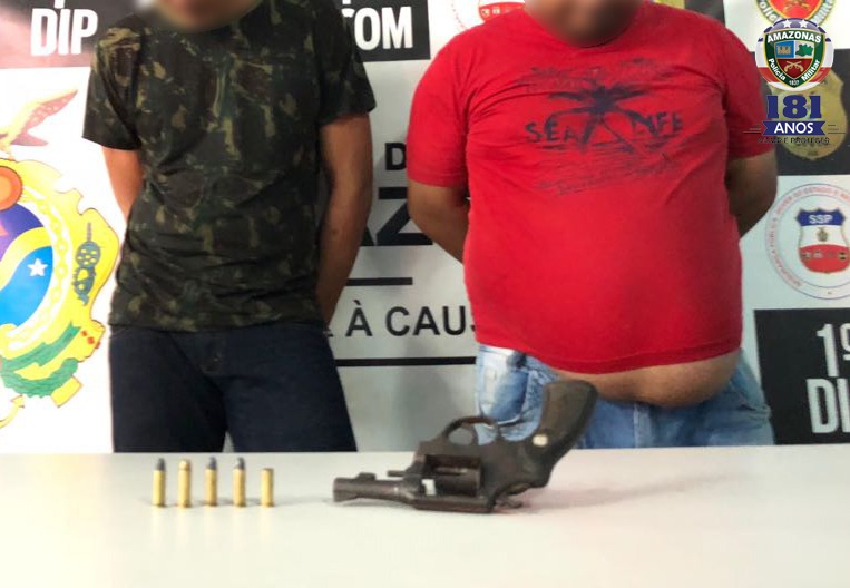 Dupla é presa após trocar tiros com a polícia em Manaus 
