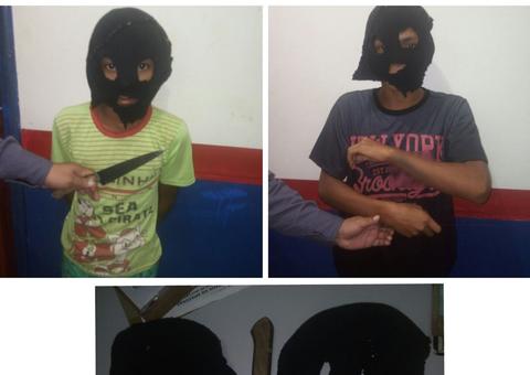 Com facão, adolescentes de 12 e 14 anos são detidos prestes a fazer arrastão em Manaus