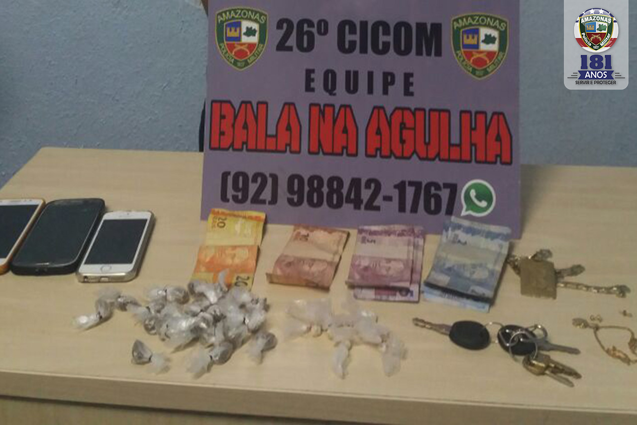 Dupla é flagrada com drogas em condomínio residencial e acaba presa em Manaus
