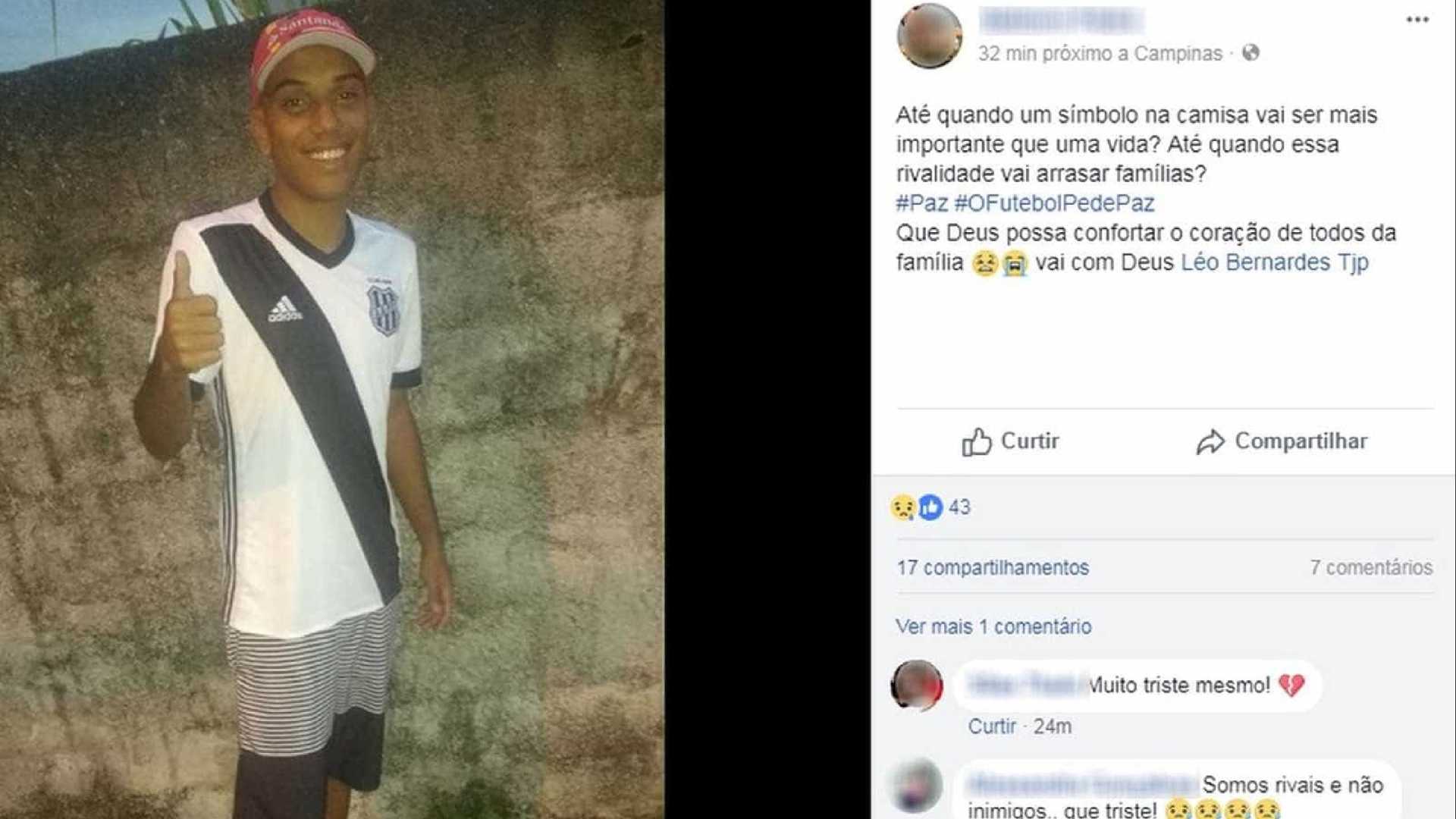 Família de jovem assassinado em briga de torcida diz que perdoa acusado