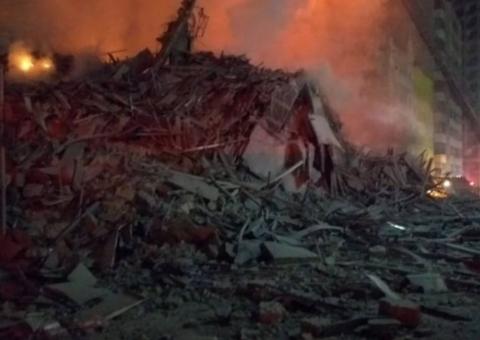 Bombeiros confirmam buscas pelo sexto desaparecido de prédio que desabou