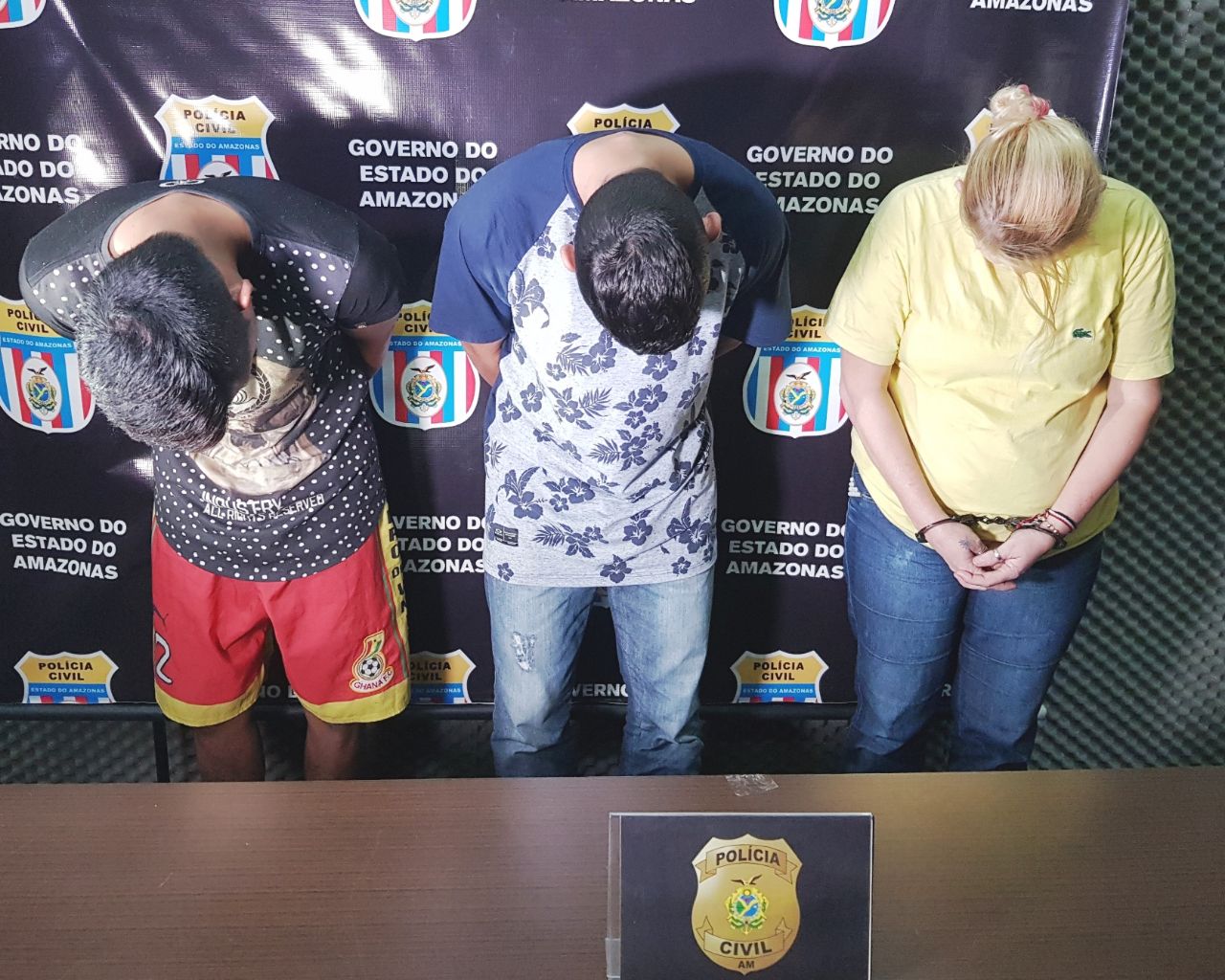 Trio é preso suspeito de envolvimento com o tráfico de drogas em Manaus