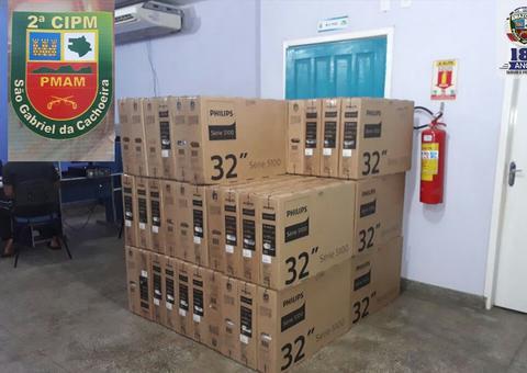 Dono de loja é preso ao ser flagrado com mais de 50 TV's roubadas no Amazonas