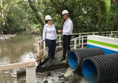Ageman vistoria obras das Estações de Tratamento de Esgoto da Manaus Ambiental