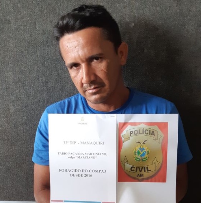 Conhecido como 'Marciano', foragido do Compaj é recapturado no Amazonas