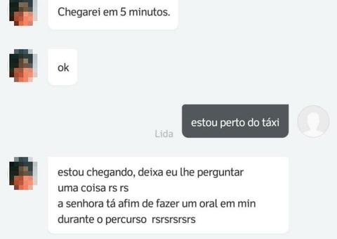  Motorista de aplicativo pede em mensagem sexo a cliente