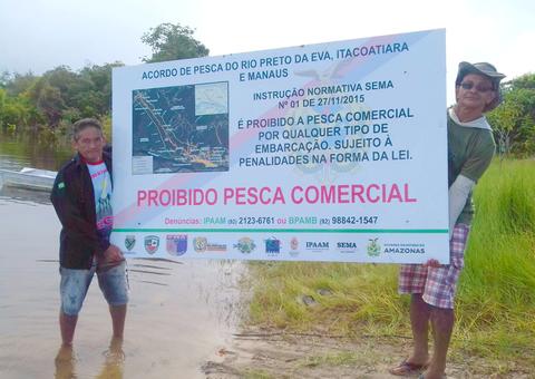 Sema proíbe a pesca comercial em uma área 74 mil hectares, de Manaus até Itacoatiara