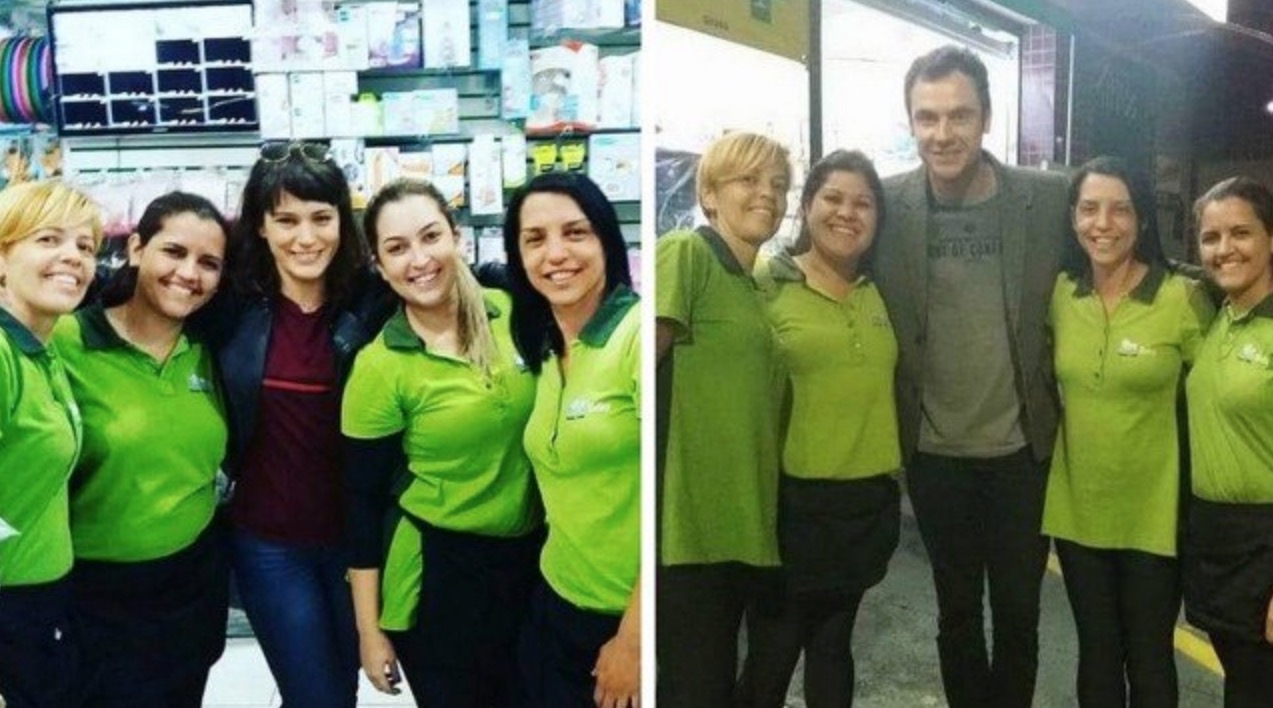 Bianca Bin e Sérgio Guizé são clicados fazendo compras em loja de artigos para bebês