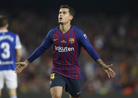 Coutinho faz golaço, e Barcelona vence Real Sociedad no adeus de Iniesta