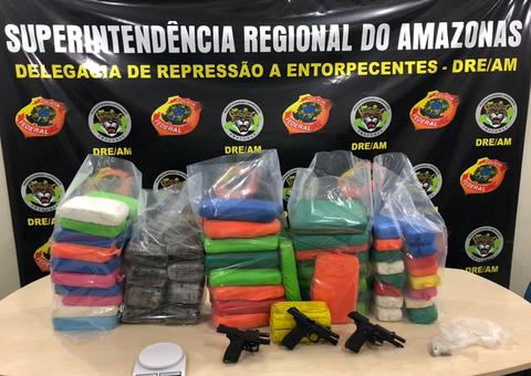 Polícia Federal prende dupla com 52kg de drogas em Manaus