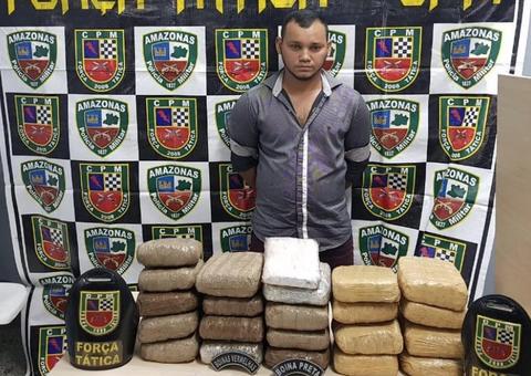 Foragido da Justiça do Pará é preso com 22kg de drogas em Manaus 