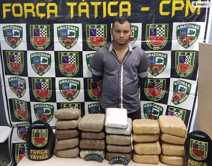 Foragido da Justiça do Pará é preso com 22kg de drogas em Manaus 