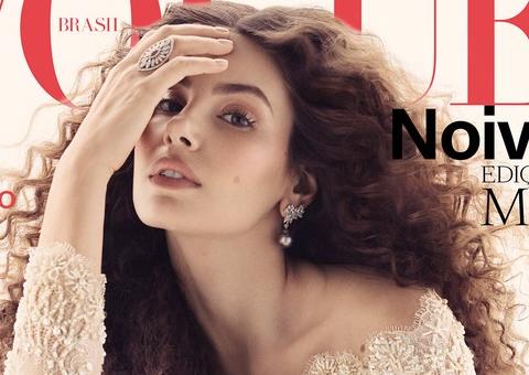 Camila Queiroz posa deslumbrante como noiva dias antes de casamento civil