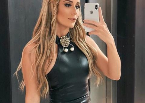 Aos 6 meses de gravidez, ex-BBB Letícia volta a surpreender com barriga 'zero' 