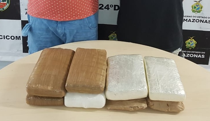 Dupla é presa com 8kg de drogas escondidos dentro de hotel em Manaus