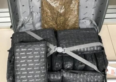 Amazonense é preso em flagrante com com quase 20kg de droga em aeroporto fora do Estado