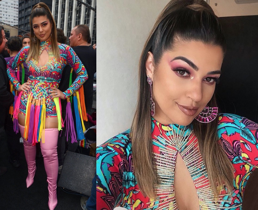 Vivian Amorim curte trio da Parada LGBT com Pabllo Vittar e mais famosos
