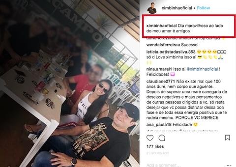 Ximbinha posta 1ª foto com namorada apontada como pivô de separação de Joelma