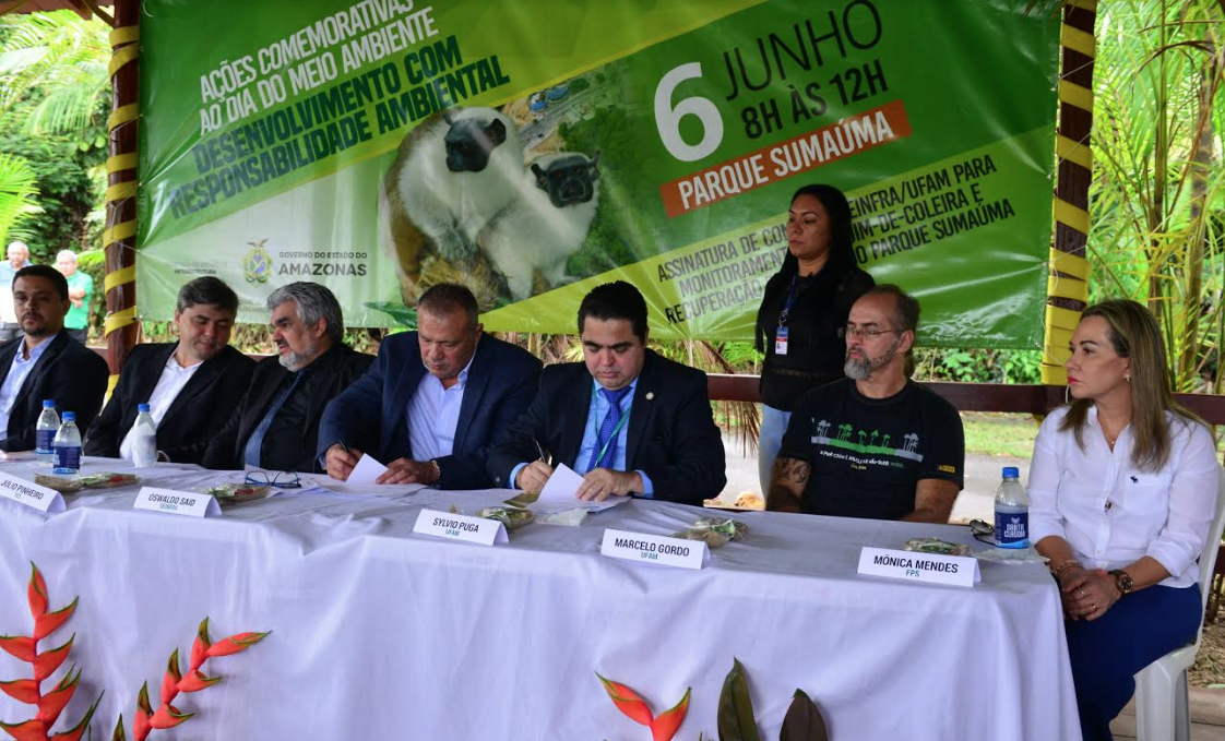 Governo assina convênio para monitorar sauins-de-coleira e recuperar áreas do Parque Sumaúma