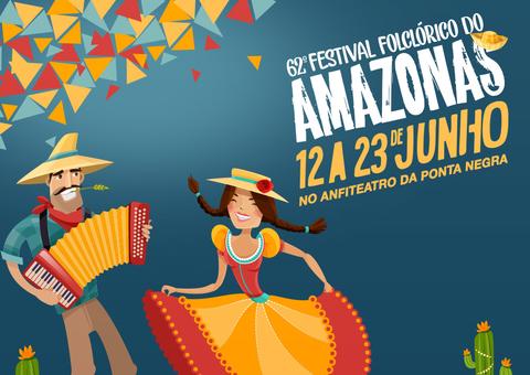 62ª Festival Folclórico do Amazonas. Venha se divertir com a nossa tradição popular.