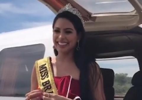 No Amazonas, Miss Brasil Mayra Dias é ovacionada em visita à terra onde cresceu