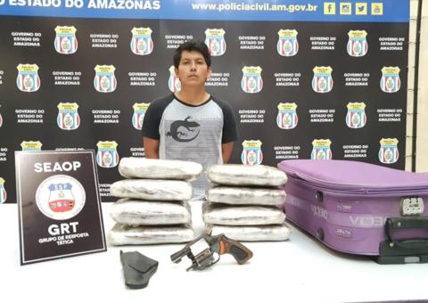 Homem é preso com mala 'recheada’ de drogas em porto de Manaus