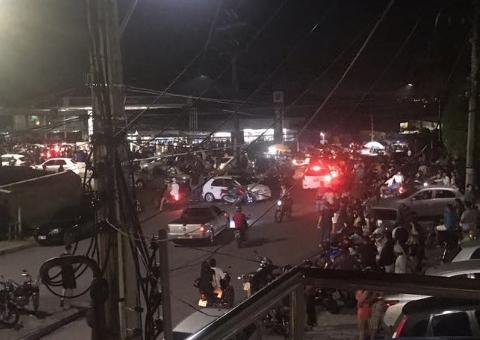 Posto de gasolina vira festa e jovens fazem racha em avenida de Manaus, veja vídeo
