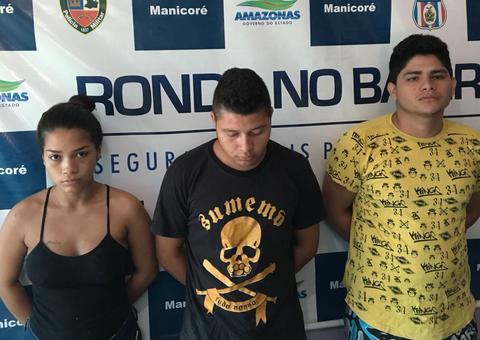 Trio suspeito de envolvimento com o tráfico de drogas é preso no Amazonas  