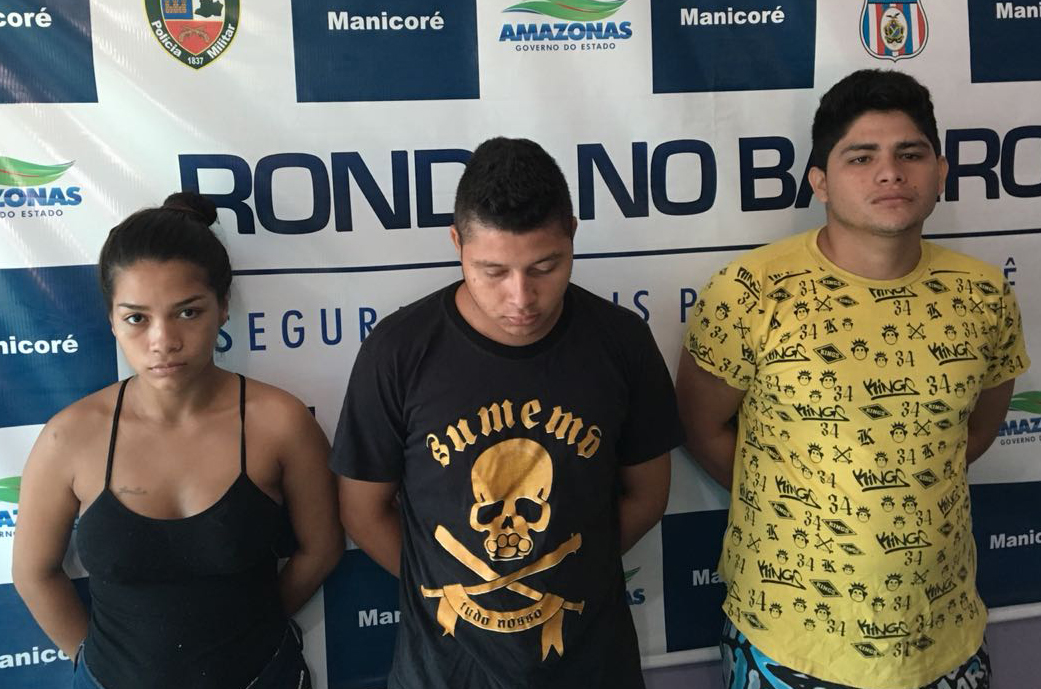 Trio suspeito de envolvimento com o tráfico de drogas é preso no Amazonas  