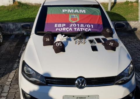 Foragido e dois comparsas são presos com armas e drogas em Manaus