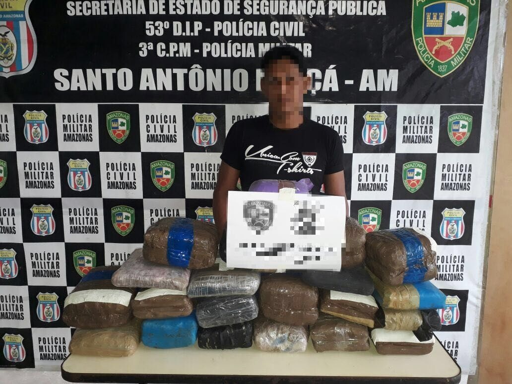 Homem é preso em flagrante com 23kg de skunk no Amazonas