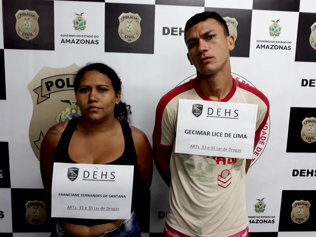 Dupla é presa em flagrante com drogas, munições e carregador de arma em Manaus