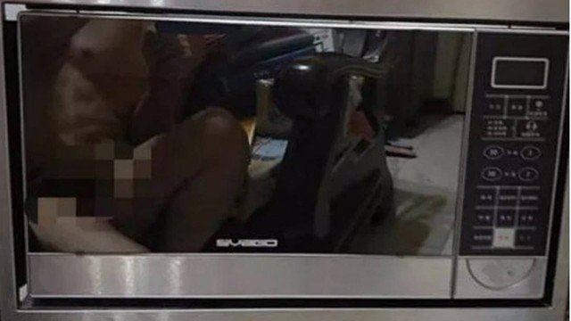 Homem posta anúncio de micro-ondas na internet e reflexo revela detalhe íntimo