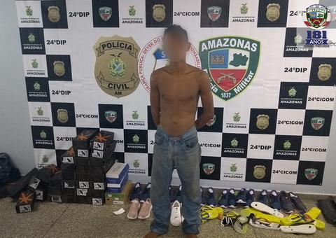 Suspeito de roubar loja de sapatos é preso em Manaus