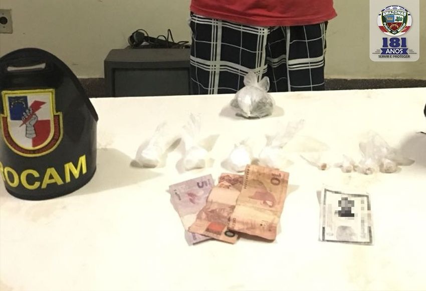 Traficante de Manaus é preso se preparando para vender drogas no Festival de Parintins