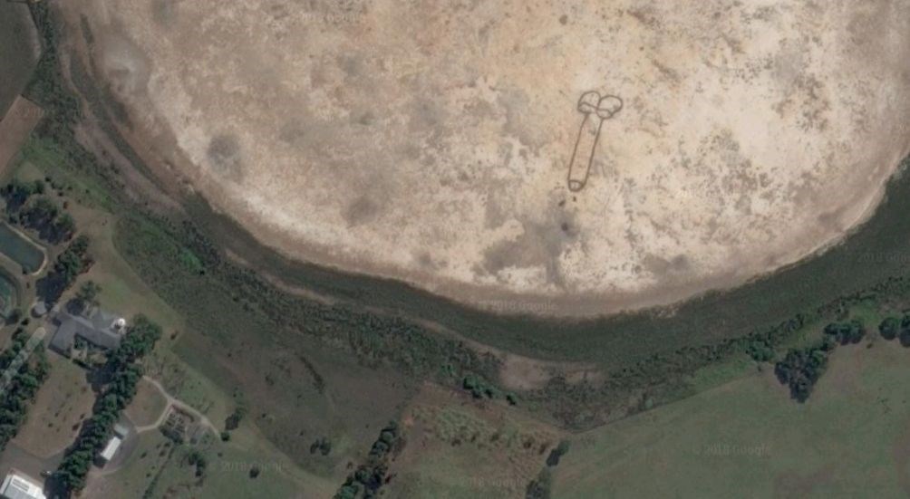 Pênis do tamanho de uma piscina olímpica pode ser visto pelo google 