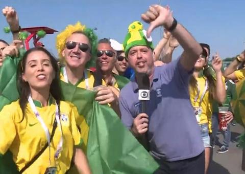 Alex Escobar aparece animado ao vivo e vira piada na web: ‘cosplay de Márcio Canuto’