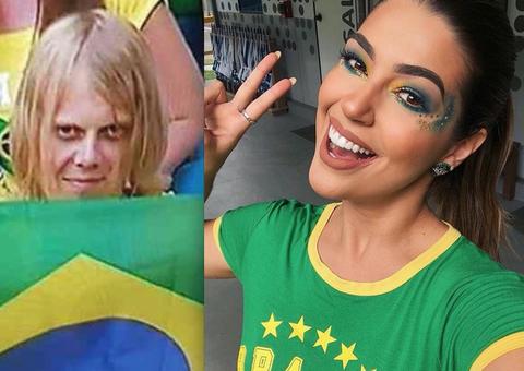 Vivian Amorim faz cosplay de torcedor misterioso e mita na internet