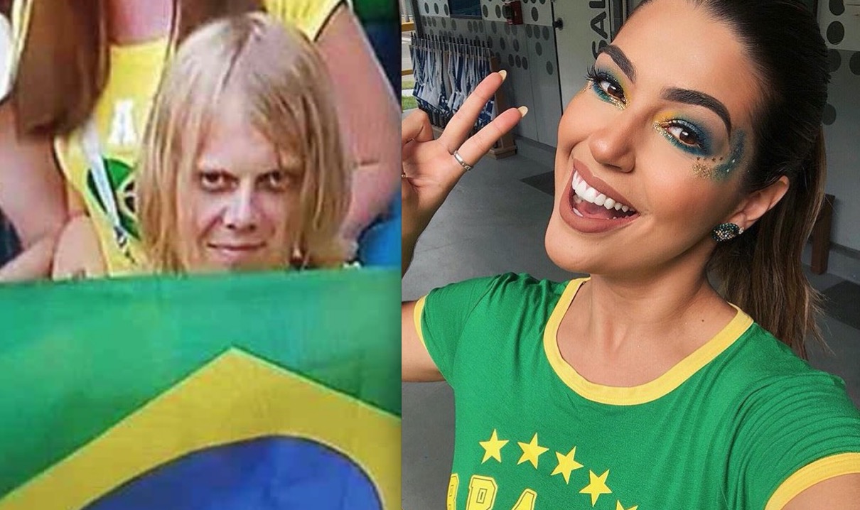 Vivian Amorim faz cosplay de torcedor misterioso e mita na internet