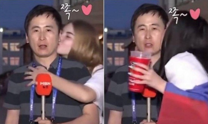 Repórter sul-coreano é beijado à força em mais um caso de assédio na Copa